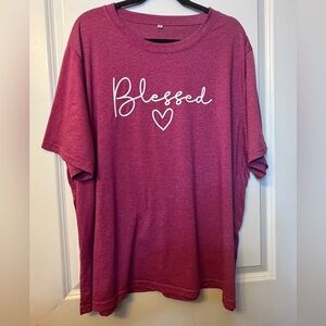 Women’s Plus Size 4XL Blessed Graphic Butter Soft Tee